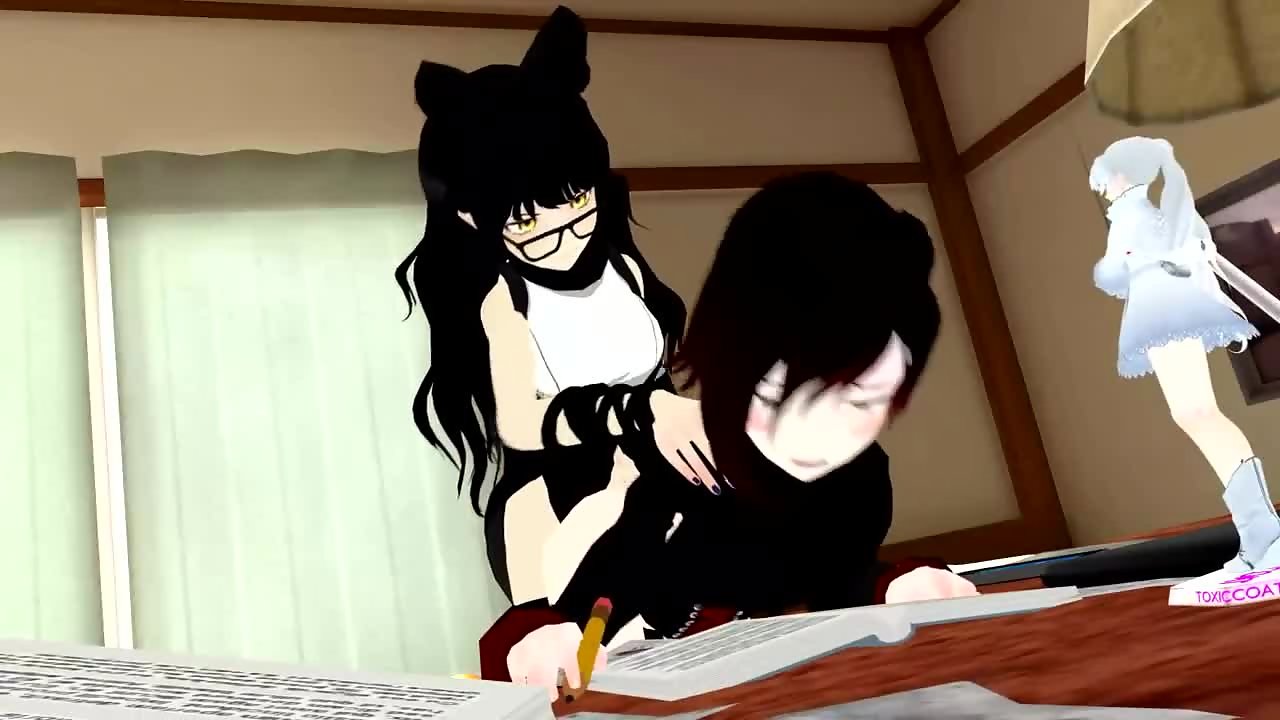 Catgirl teacher gives her student a rough futa fuck over the desk