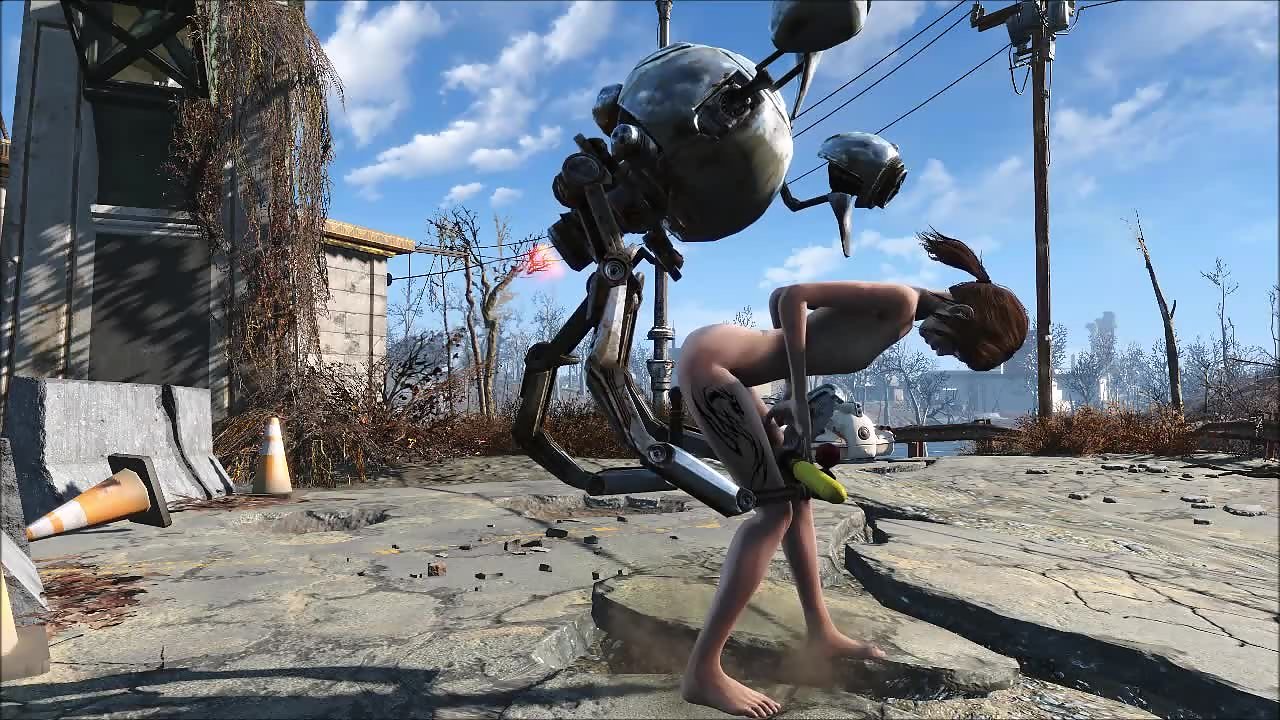 Fallout 4 – Petite teen girl fucks Mr Handy Robot