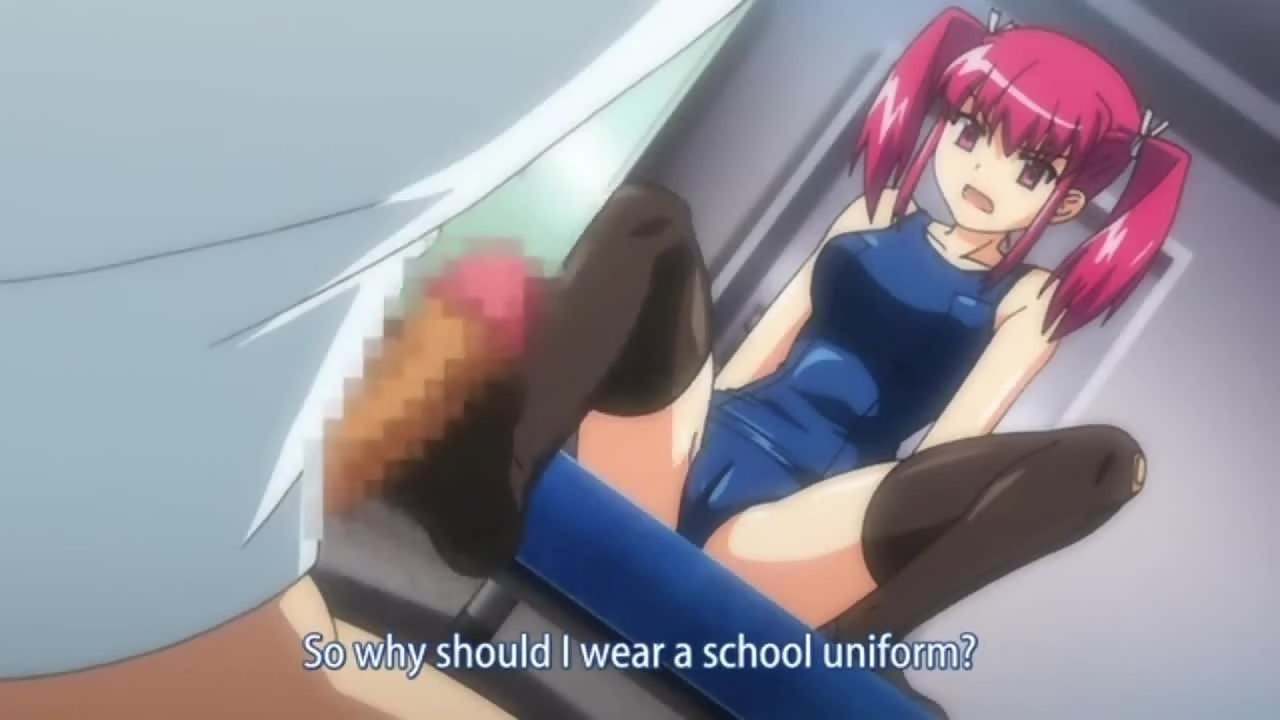 Petite anime schoolgirl uses her foot to make a guy climax – compilatin