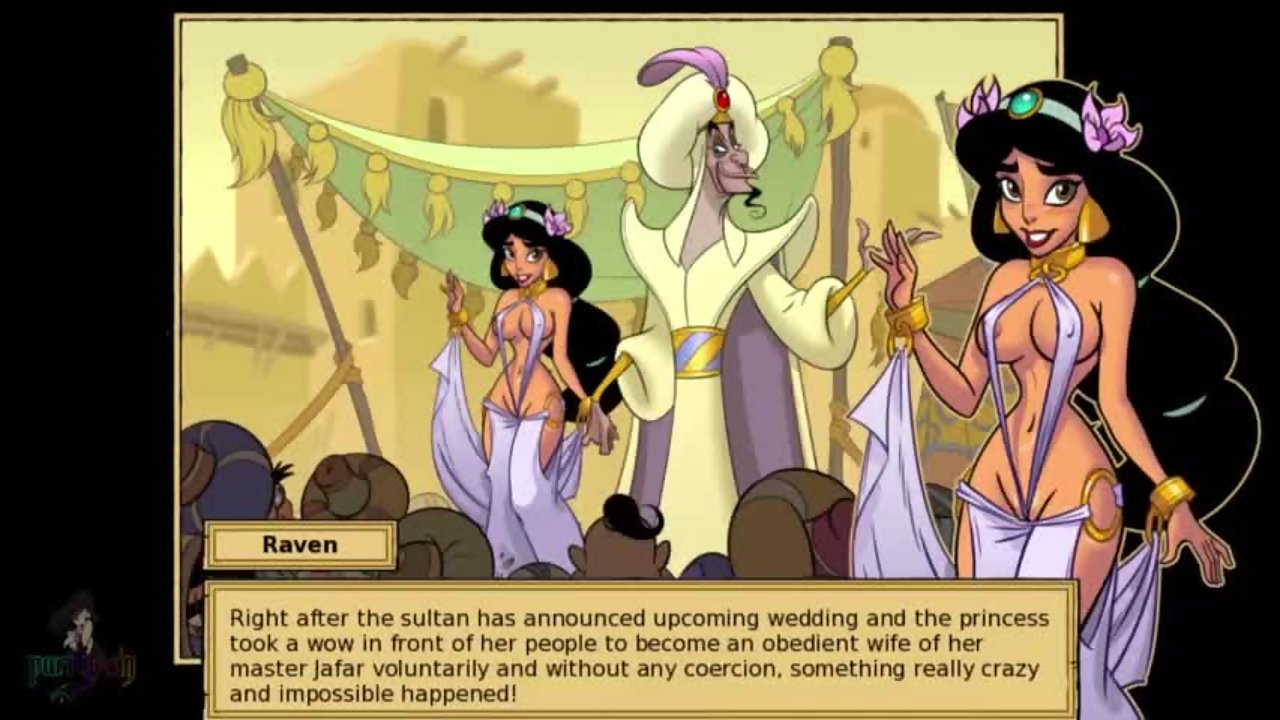 Princess Jasmine turns into a slut in this sex game walkthrough image photo