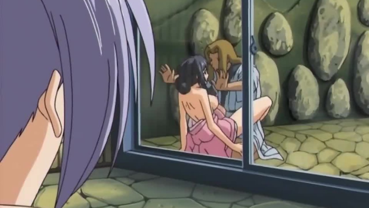 Secret Hot Spring – Anime virgin is banging outdoors while pervs watch