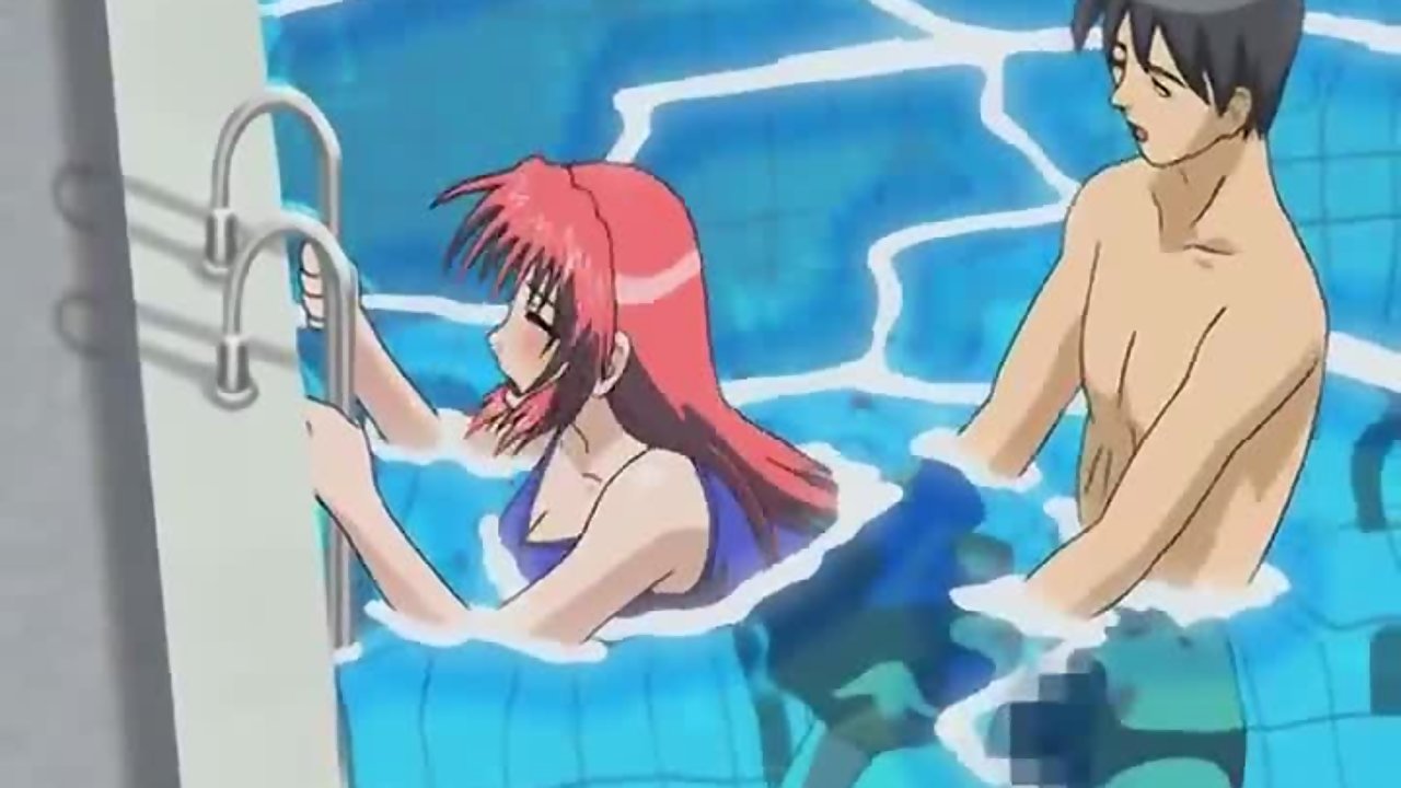 1280px x 720px - Sexy anime redhead gets fucked underwater in a swimming pool while talking  to friends - Anime Porn