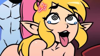 Gay Cartoon – Femboy Link spreads out his bussy for the sharks to save his girl zelda